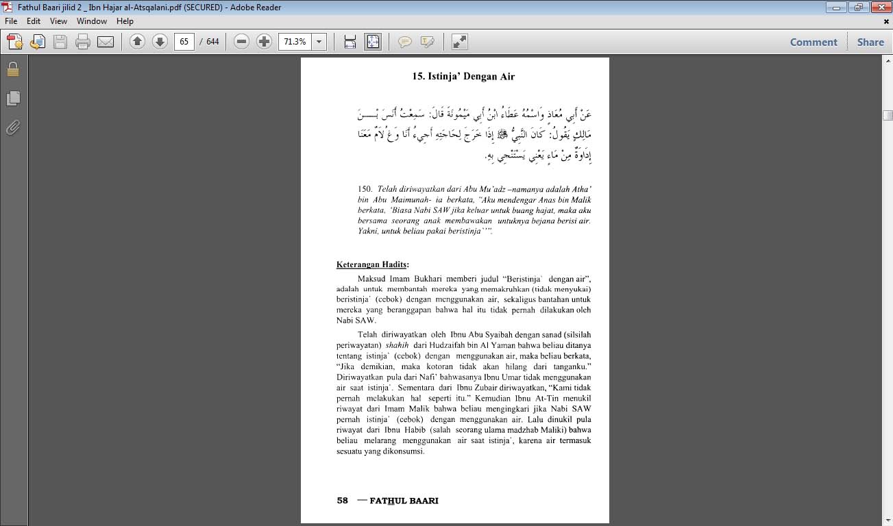 Fathul Baari jilid 2 – Ibnu Hajar Al Atsqalani