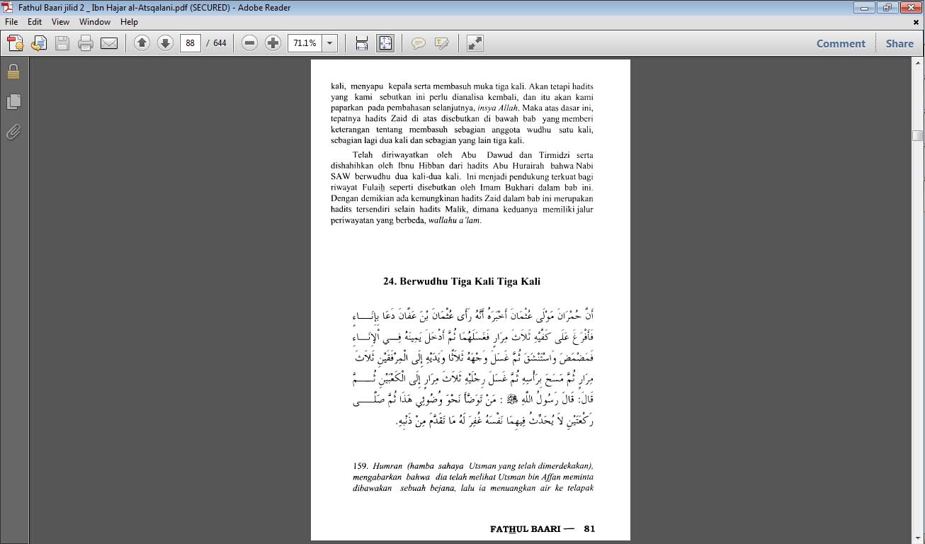 Fathul Baari jilid 2 – Ibnu Hajar Al Atsqalani