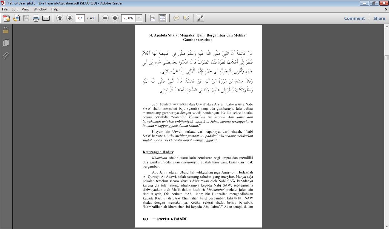 Fathul Baari jilid 3 – Ibnu Hajar Al Atsqalani