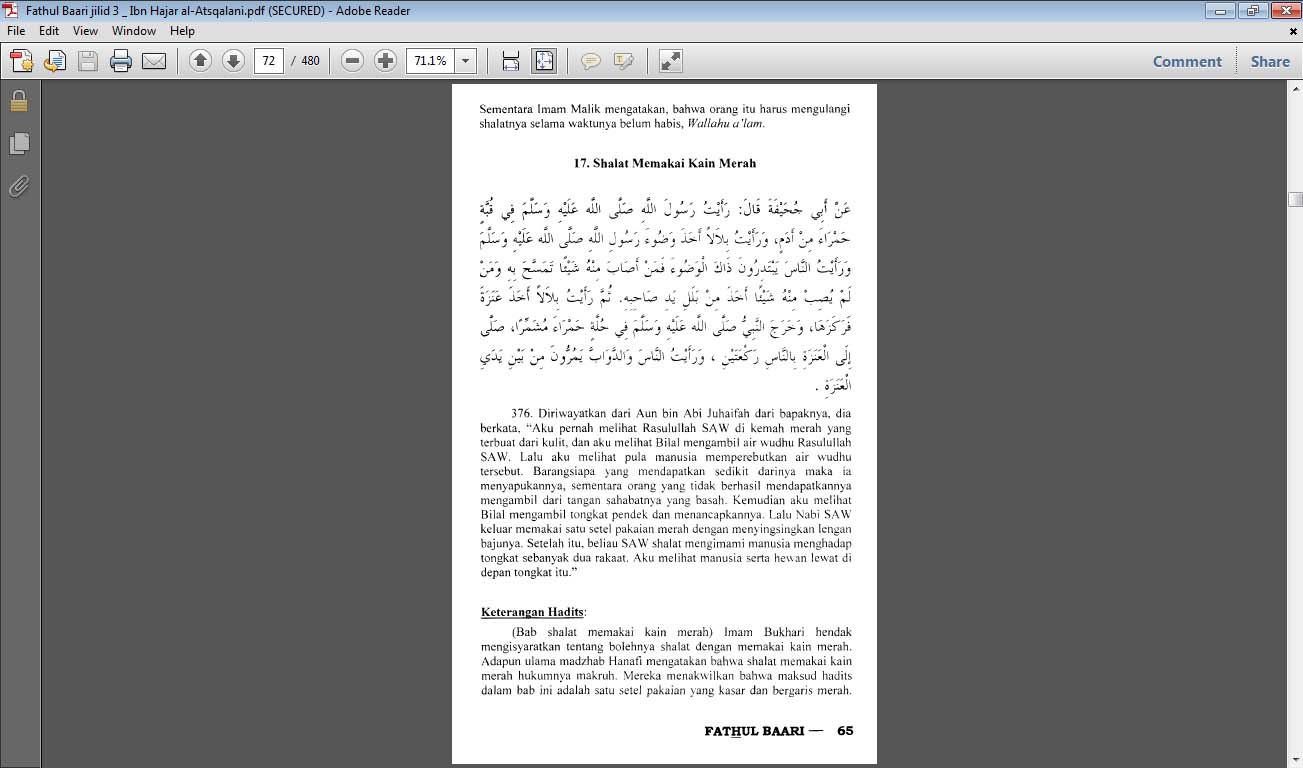 Fathul Baari jilid 3 – Ibnu Hajar Al Atsqalani