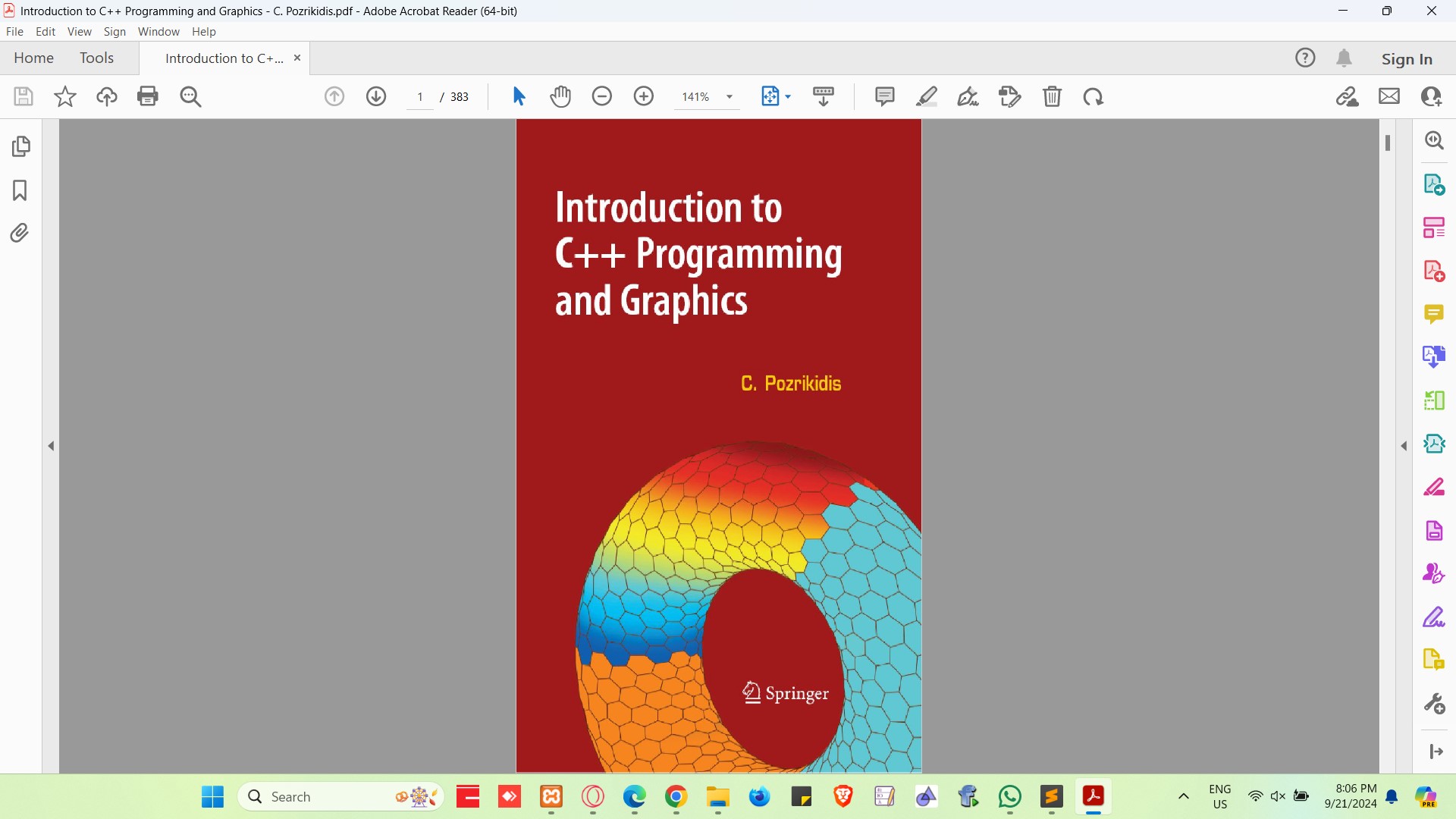 Introduction to C++ Programming and Graphics – C. Pozrikidis