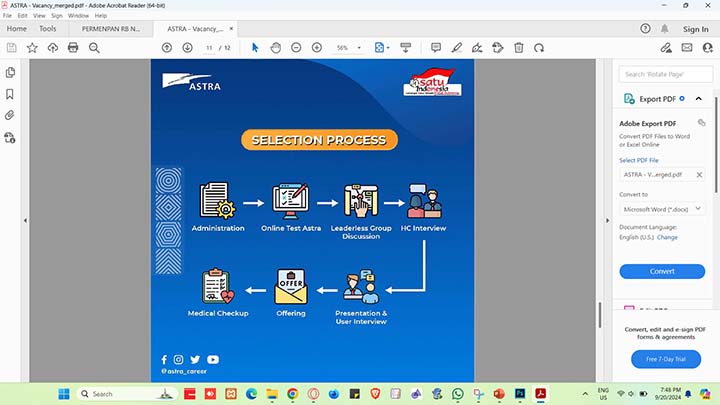 Loker Human Capital Trainee dan Audit & Risk Development Batch 12 PT Astra International Tbk